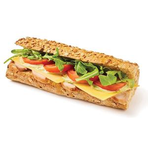 Spar baguette meergranen old Amsterdam kip pesto