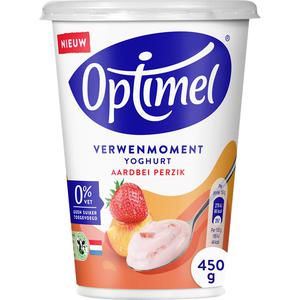 Optimel Verwenmoment Yoghurt Aardbei Perzik 450g