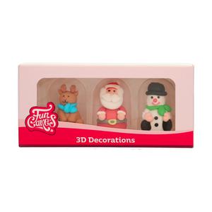 FunCakes Suikerdecoratie 3D Kerst Set 3