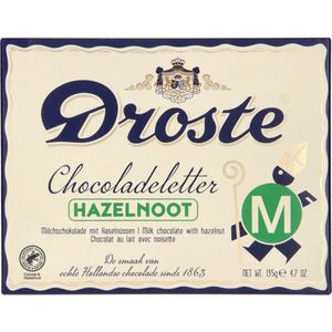 Droste Chocoladeletter hazelnoot melk