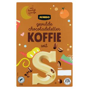 Jumbo Gevulde Chocoladeletter Koffie Wit S 150g