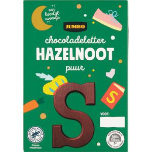 Jumbo Chocoladeletter Hazelnoot Puur S 75g