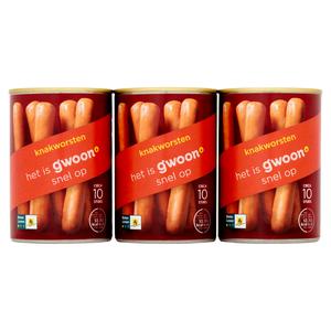 g'woon knakworsten 3-pack