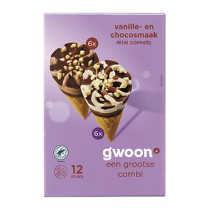 g'woon mini cornets mix vanille en choco