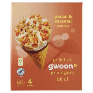 g'woon pecan karamel cornets