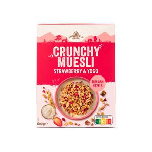 Crownfield Crunchy muesli aardbei yoghurt