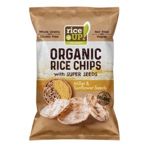 Rice Up! Rijstchips Gierst & Zonnebloempitten Biologisch 25gram