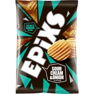 Epixs Ribbelchips sour cream & onion