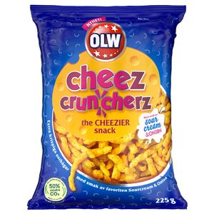 OLW Cheez Cruncherz Sour Cream & Onion 225g