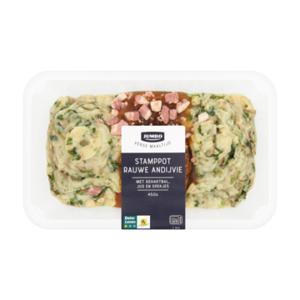 Jumbo Verse Maaltijd Stamppot Rauwe Andijvie met Gehaktbal, Jus en Spekjes 450g