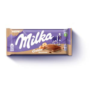 Milka Chocoladereep creme hazelnoot