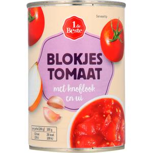 1 de Beste Tomatenblokjes knoflook en ui