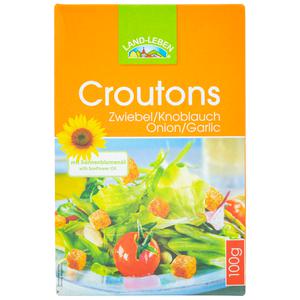 Land Leben Croutons knoflook ui