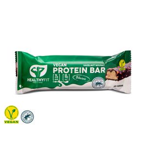 HealthyFit Vegan premium proteine reep hazelnoot nougat