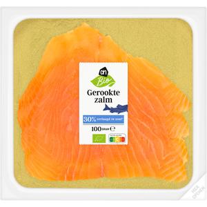 AH Biologisch Gerookte zalm 30% verlaagd in zout