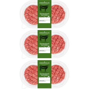 AH Greenfields Beefburger naturel 3-pack