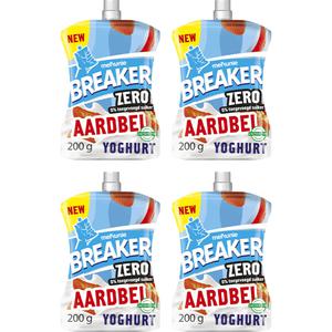 Melkunie Breaker Zero Aardbei yoghurt 4-pack