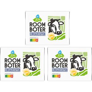 AH Biologisch Roomboter ongezouten 3-pack