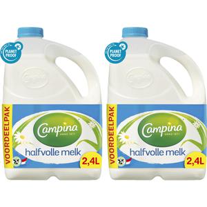 Campina Halfvolle Melk 2,4l pakket