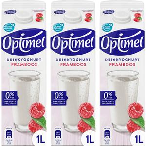 Optimel drinkyoghurt framboos 1L 3-pack