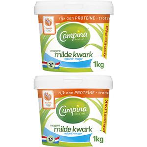 Campina Magere kwark naturel 1KG 2-pack