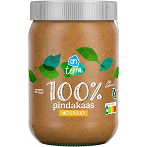 AH Terra Plantaardig 100% pindakaas stukjes pinda