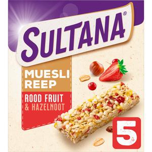 Sultana Mueslireep rood fruit & hazelnoot