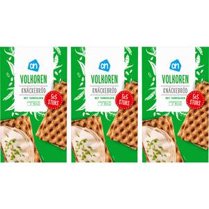 AH Knackebrod volkoren tarwebloem 3pack