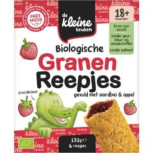 De Kleine Keuken Granenreepjes gevuld met aardbei & appel