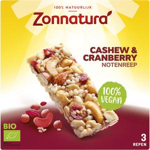 Zonnatura Cashew & cranberry notenreep