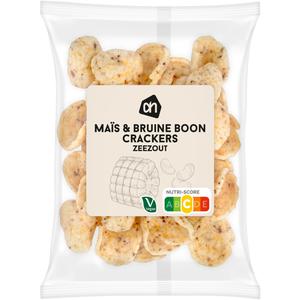 AH Mais & bruine boon crackers zeezout