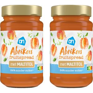 AH Abrikoos fruitspread met maltitol 2-pack