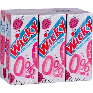 Wicky Framboos 0% suiker 6-pack