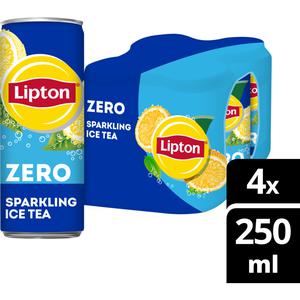 Lipton Ice tea sparkling zero sugar 4-pack