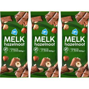 AH Tablet melk-hazelnoot 3-pack