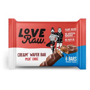 Love Raw Cream wafer bar milk choc