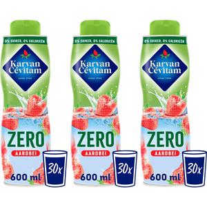 Karvan Cevitam Zero Aardbei siroop 3-pack