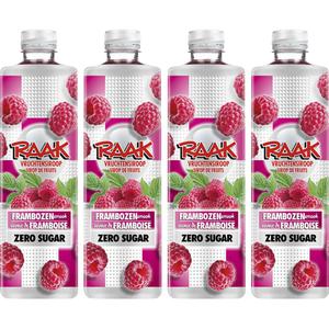 Raak vruchtensiroop framboos zero 4-pack