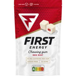 First Energy Gum Red mint met cafeine