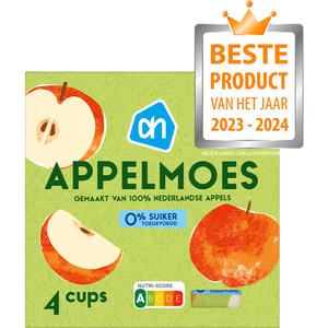 AH Appelmoes 0% suiker toegevoegd 4-pack