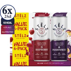 Stelz Raspbery passionfruit valuepack 6-pack