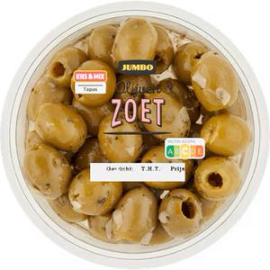 Jumbo Groene Olijven Zoet 140g