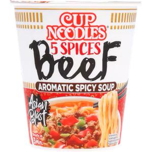 Nissin Cup Noodles 5 Spices Beef Aromatic Spicy Soup