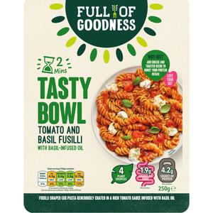 Full of Goodness Tasty bowl tomato and basil fusilli