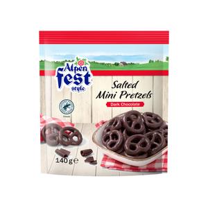 Alpenfest Salted Mini Pretzels Dark Chocolate