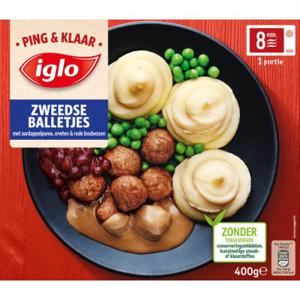 Iglo Ping & Klaar Zweedse balletjes met puree