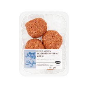 Jumbo Slagersgehaktbal met Ui Rund & Varken 4 Stuks 400g