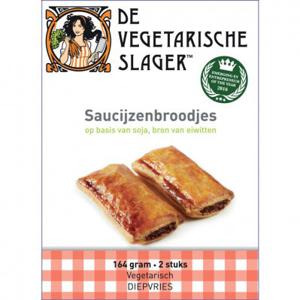 Vegetarische Slager Roomboter saucijzenbroodjes soja