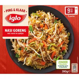 Iglo Ping & klaar Nasi goreng ei spek