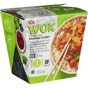 ICA Kyckling panang curry med jasmineris Fryst 350g